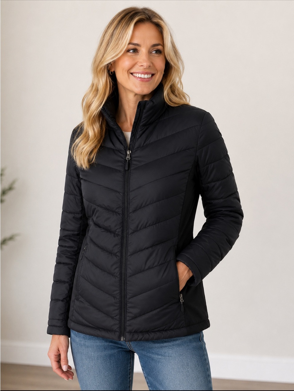 32 Degrees Heat XXL Black Lightweight Puffer Jacket NWOT
